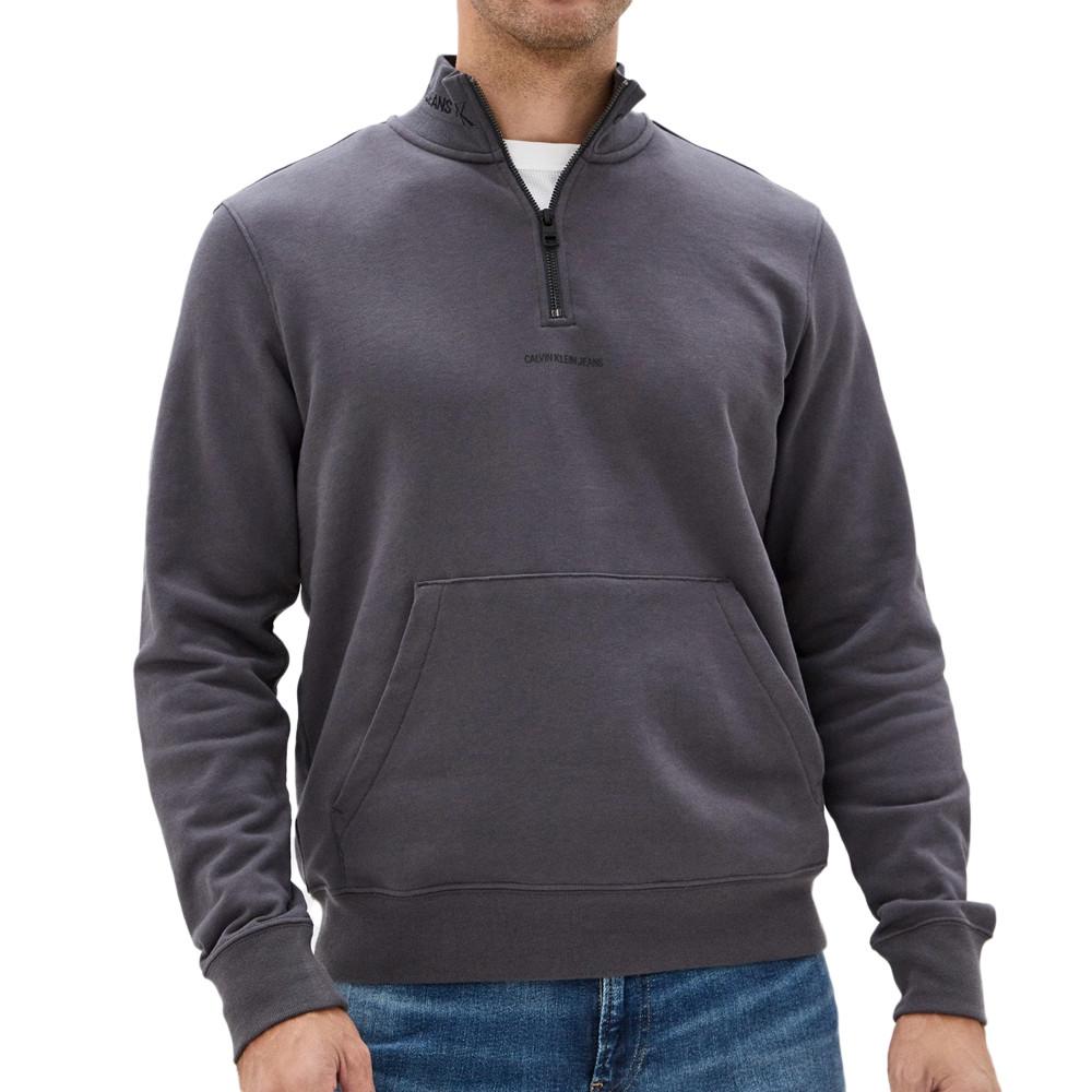 Calvin Klein Jeans Sweat 1/4zip Gris Home Calvin Klein Logo