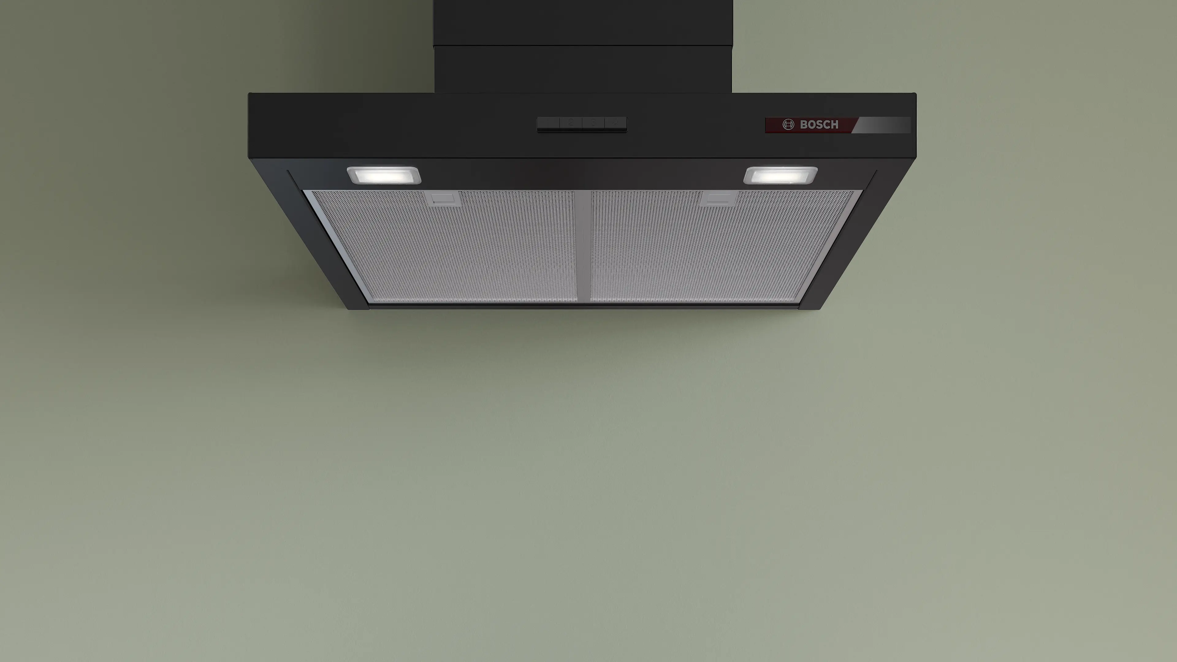 Serie 4 Wandschouwkap 60 cm Matzwart