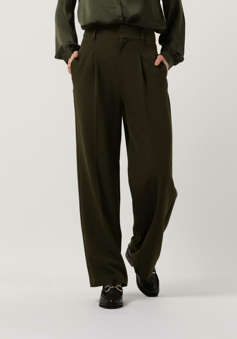 MY ESSENTIAL WARDROBE groene my essential wardrobe pantalon yola high pant
