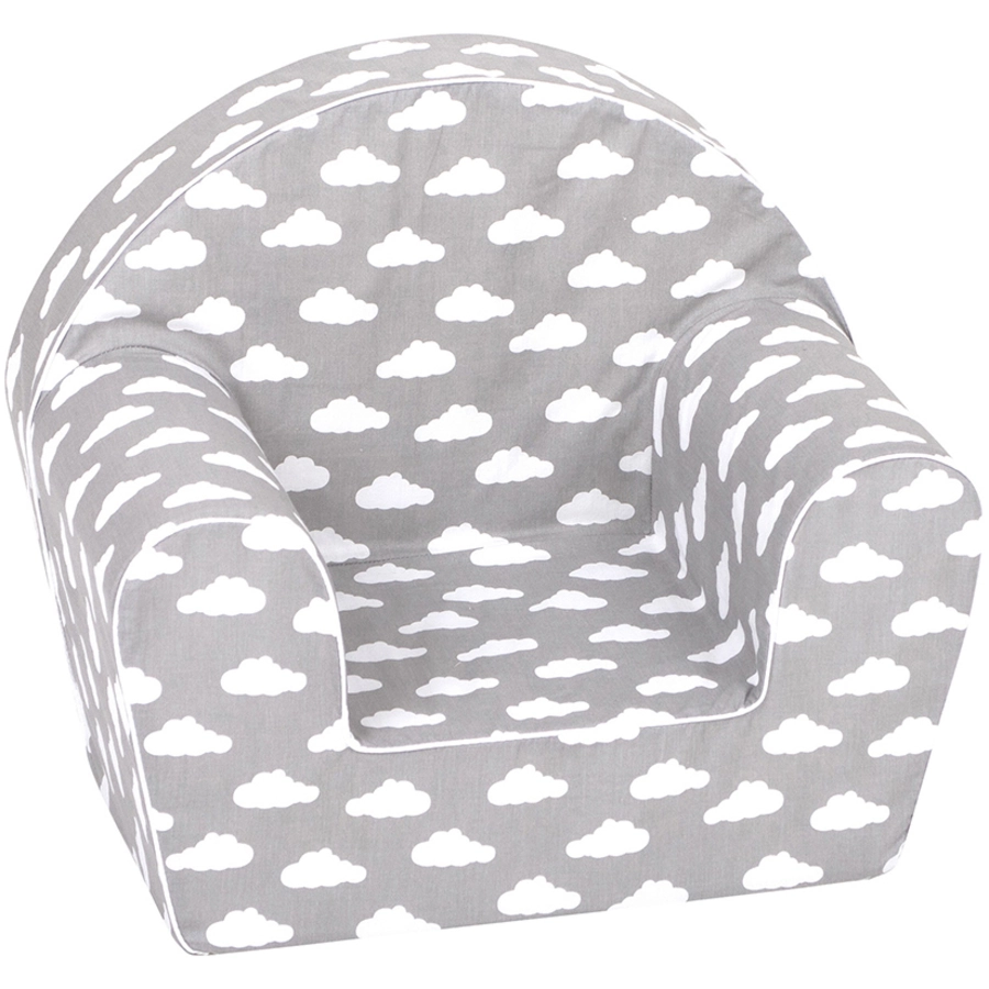 knorr toys® Kindersessel Grey white clouds weiß
