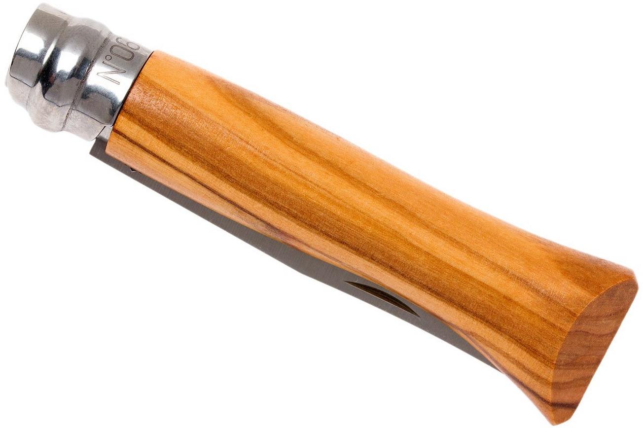 Opinel zakmes No. 6 Luxury Range, RVS, olijfhout
