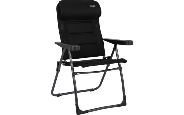 Crespo AP/215-ADC-80 Campingstuhl mit 7-fach verstellbarer Rückenlehne / verstellbarer Kopfstütze schwarz