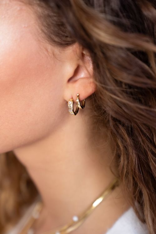 Kleine oorringen met strass