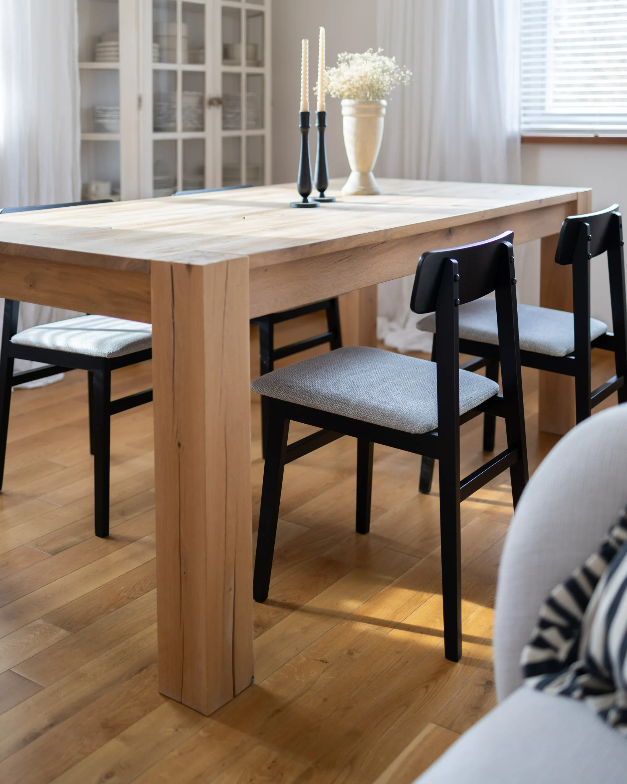 Set van 2 eetkamerstoelen STACY Hout Lichtgrijs