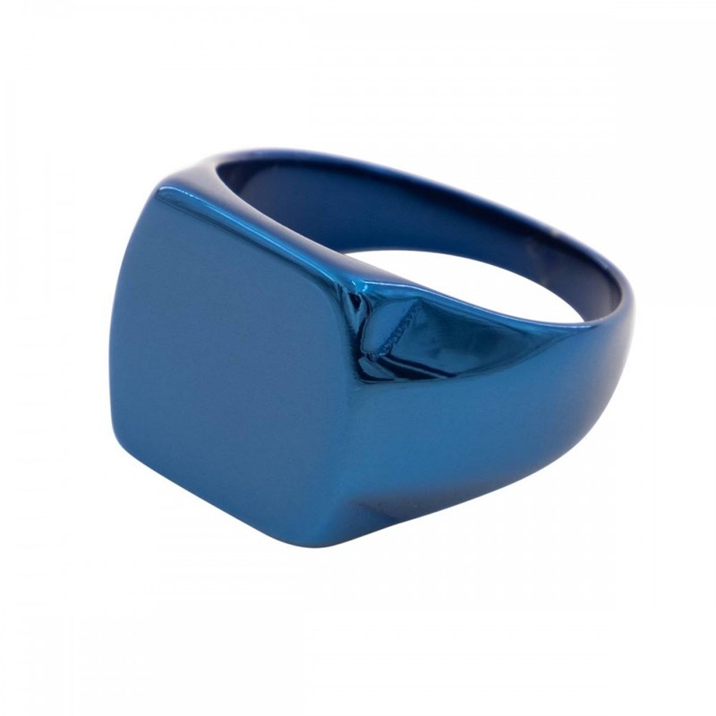 Chevalière en Acier Bleu Homme ENIGMA