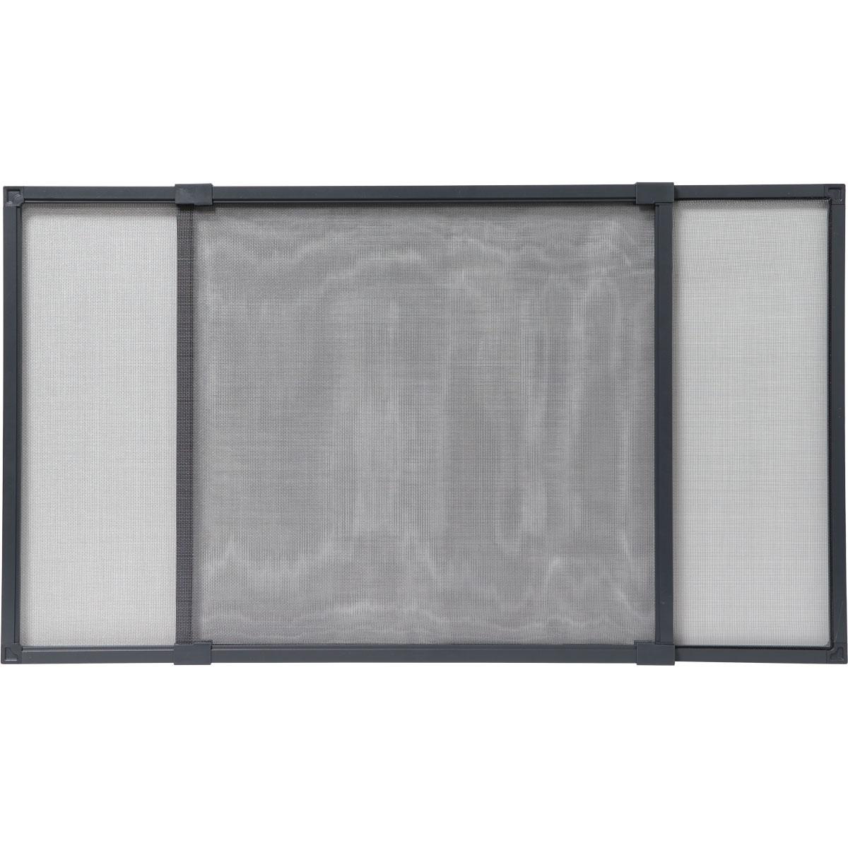 MOUSTIQUAIRE CADRE EXTENSIBLE 70X50CM GRIS TOILE GRISE