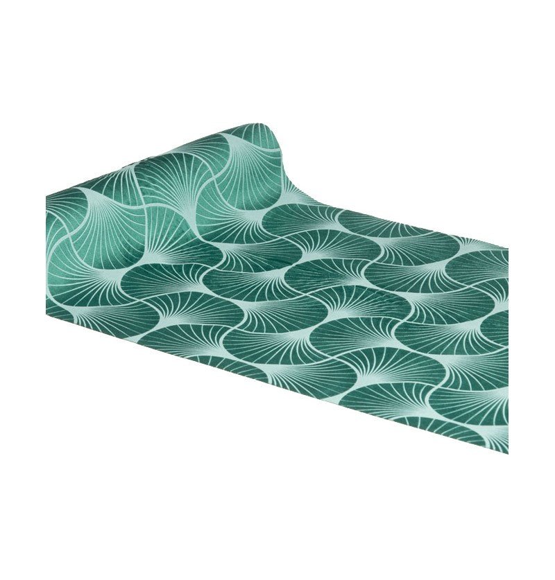 Groene Tafelloper Gingko Print 3m