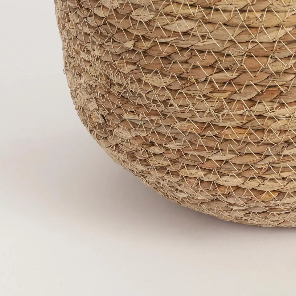 Mica Decorations Bloempot - rotan - naturel - jute - 24 x 26 cm