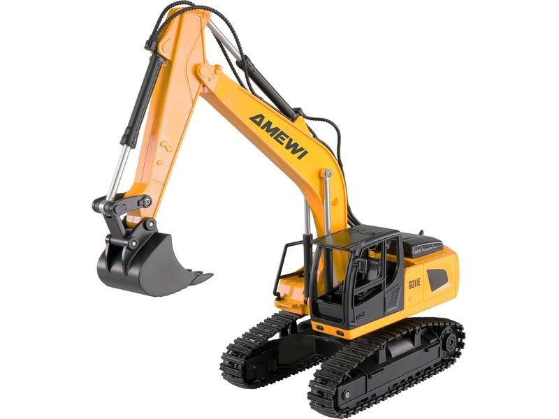 Amewi G011E Kettenbagger 1:24 RTR Ferngesteuerter 9-Kanal Kettenbagger im Massstab 1:24 mit LED Licht