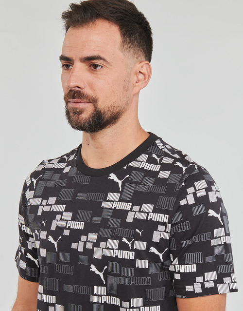 Puma - ESS+ LOGO LAB AOP TEE - Noir / Gris