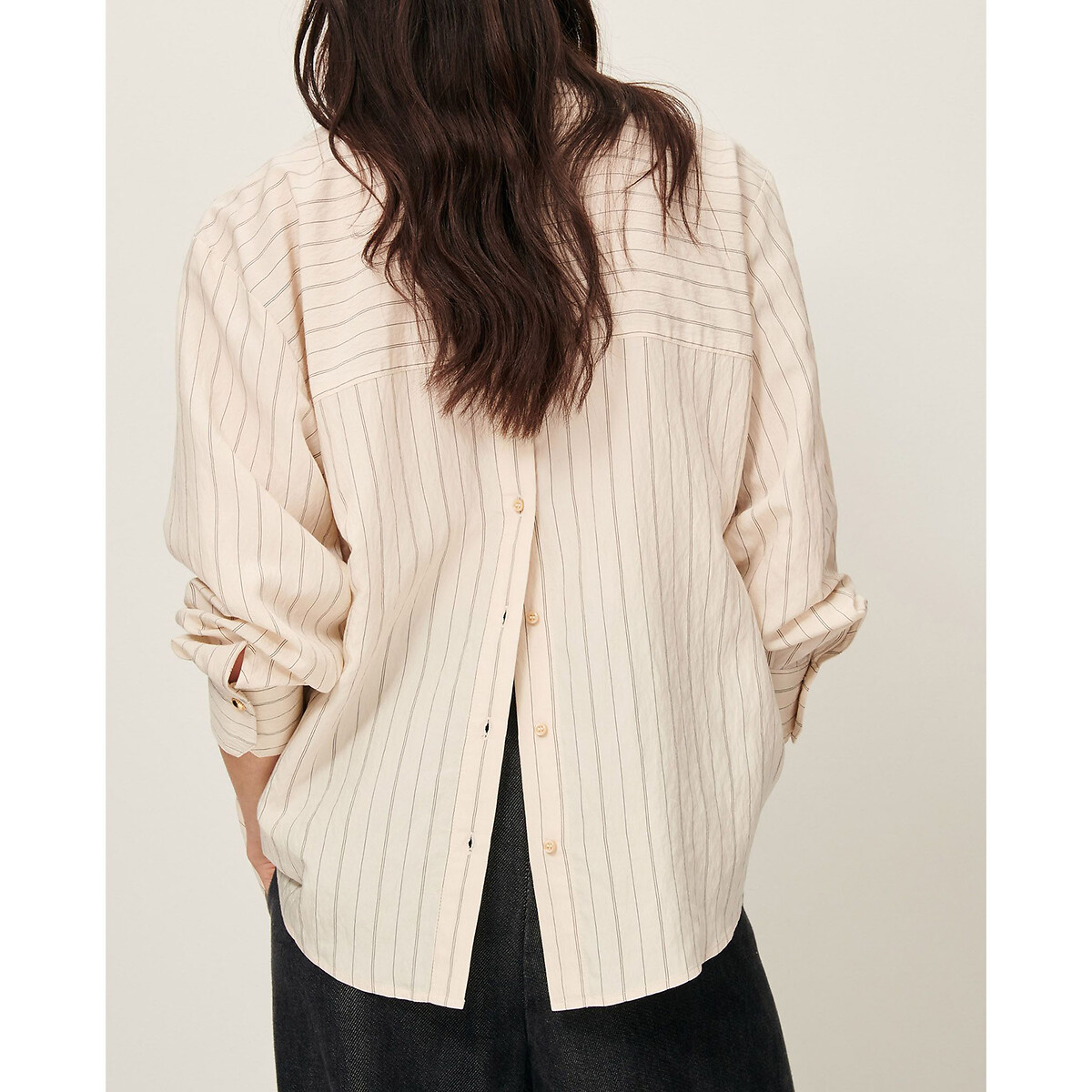SESSUN<br>Camisa listrada com fecho de botão nas costas, SAN JUAN