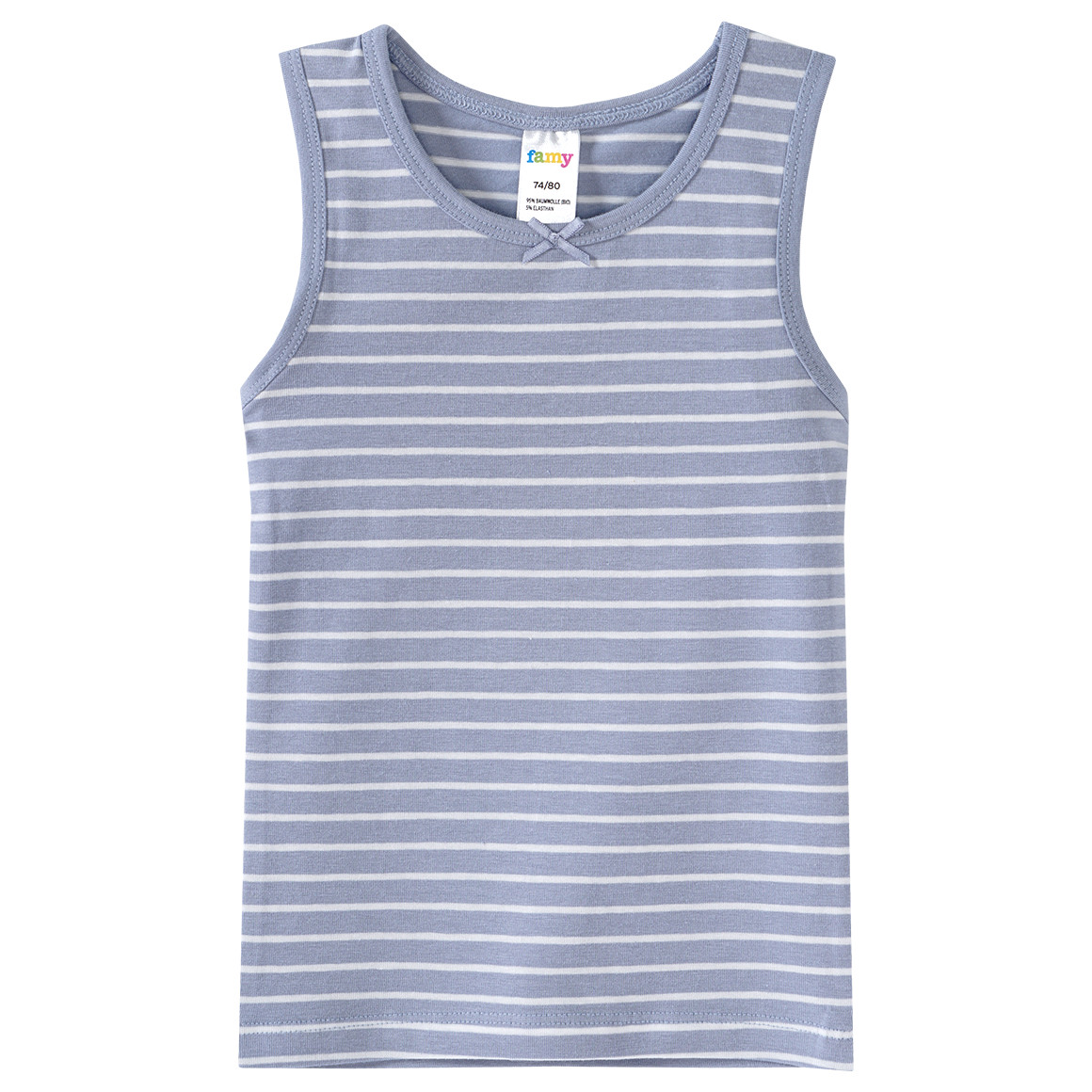 Famy 3 Baby Unterhemden hellblau / rosa / weiss