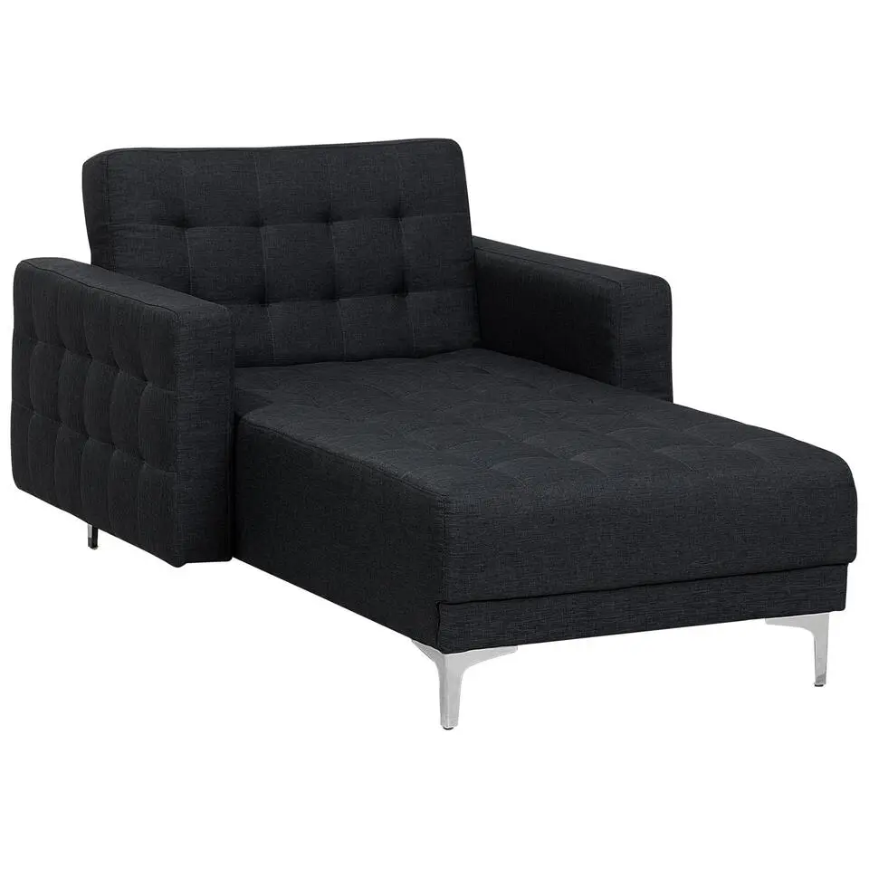 ABERDEEN - Chaise longue - Grijs - Symmetrisch - Polyester