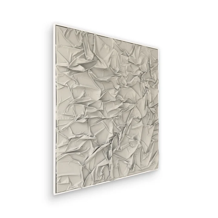 Studio Mykoda - SAHAVA Dune 2, 100 x 100 cm, beige hell / Rahmen weiss