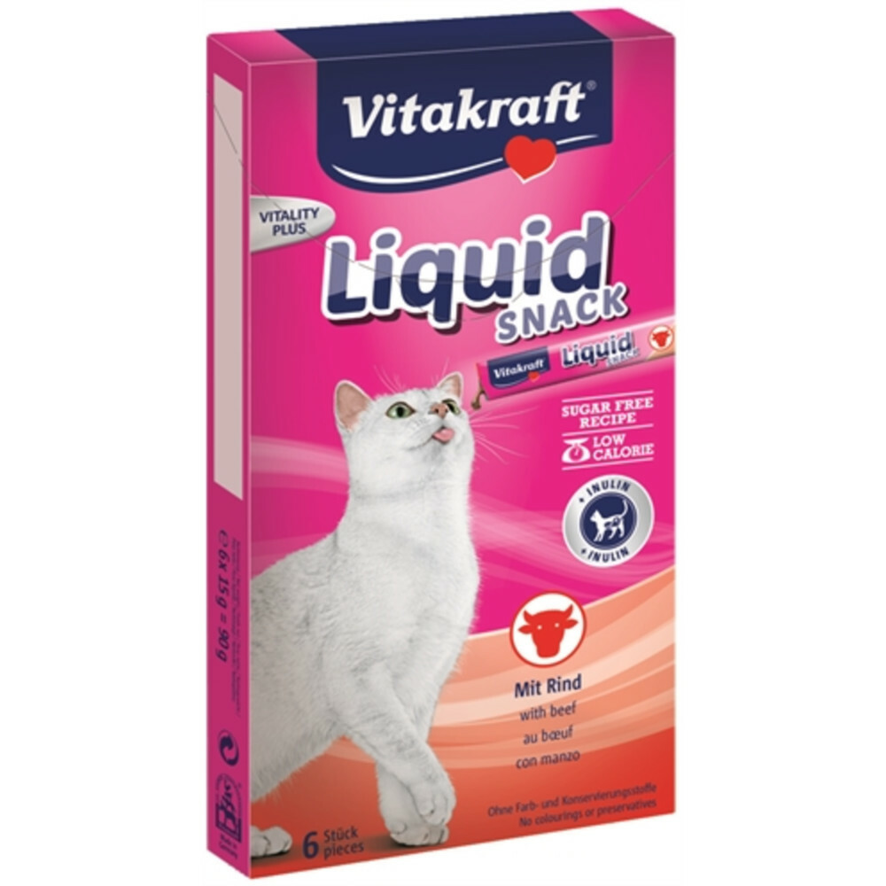 Vitakraft Cat Liquid Rund - Inuline6 stuks