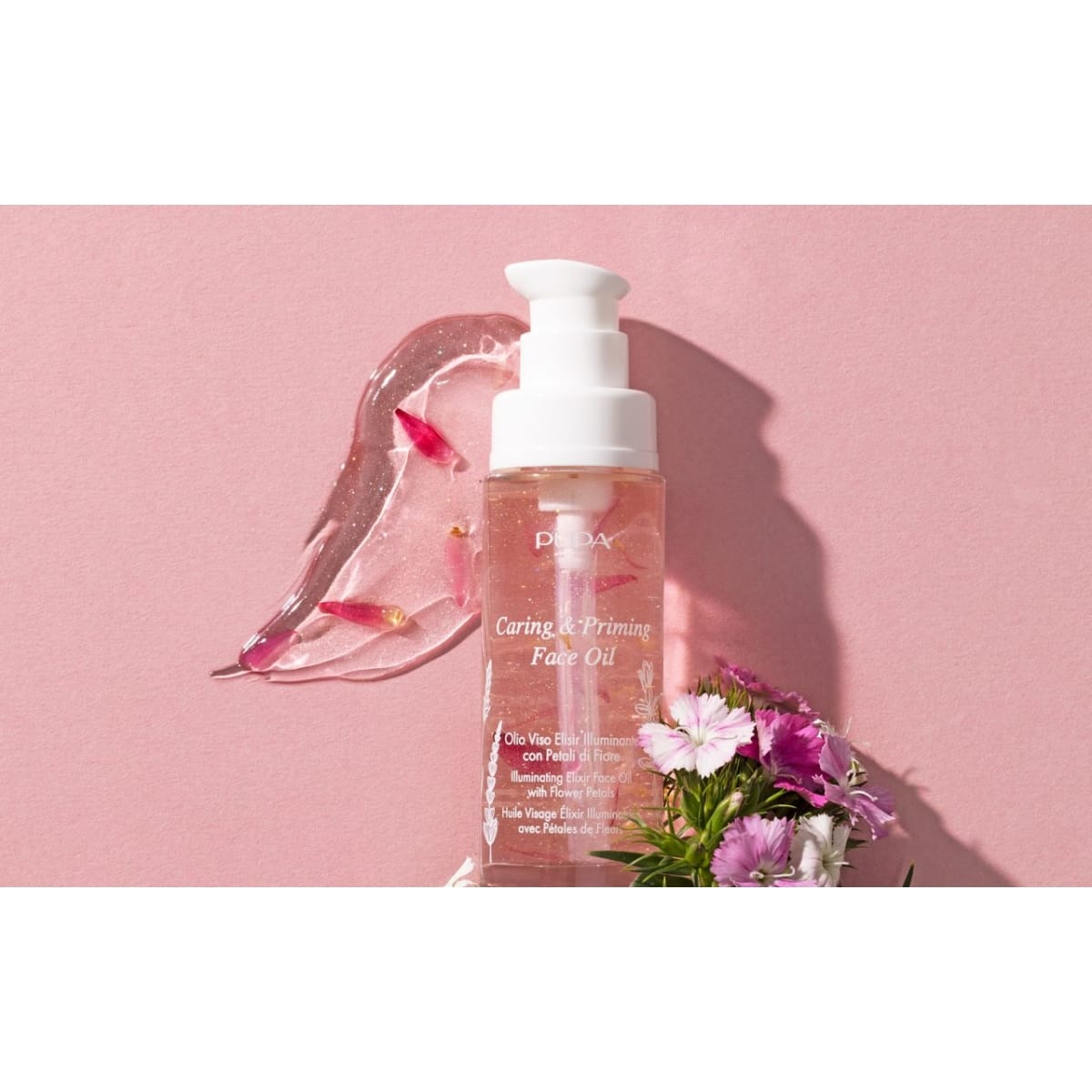 Pupa Caring &  Priming Huile pour le visage Élixir Illuminant aux Pétales de Fleur