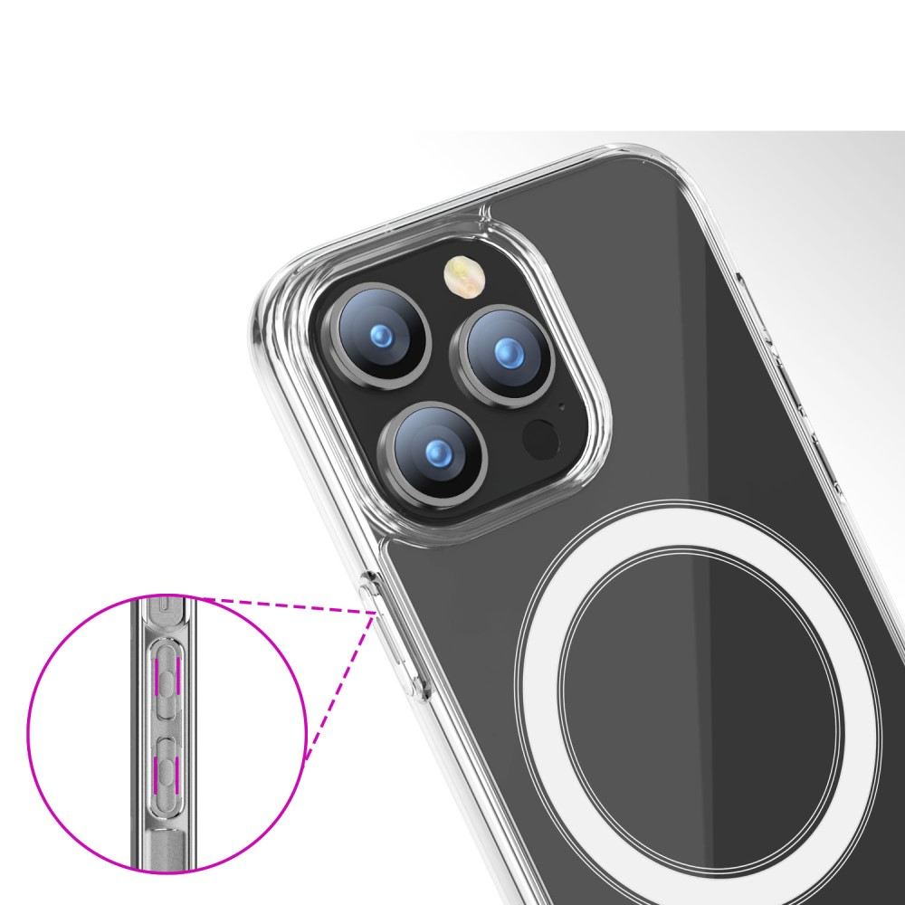 iPhone 15 Pro Max MagSafe Hybrid Hülle TPU Bumper Acryl Rückseite - Transparent