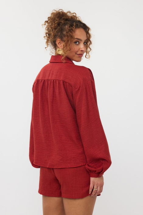 Ydence rode dames blouse