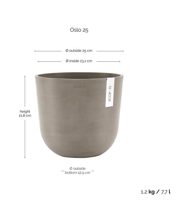 Ecopots Kunststoff-Topf Oslo, rund
