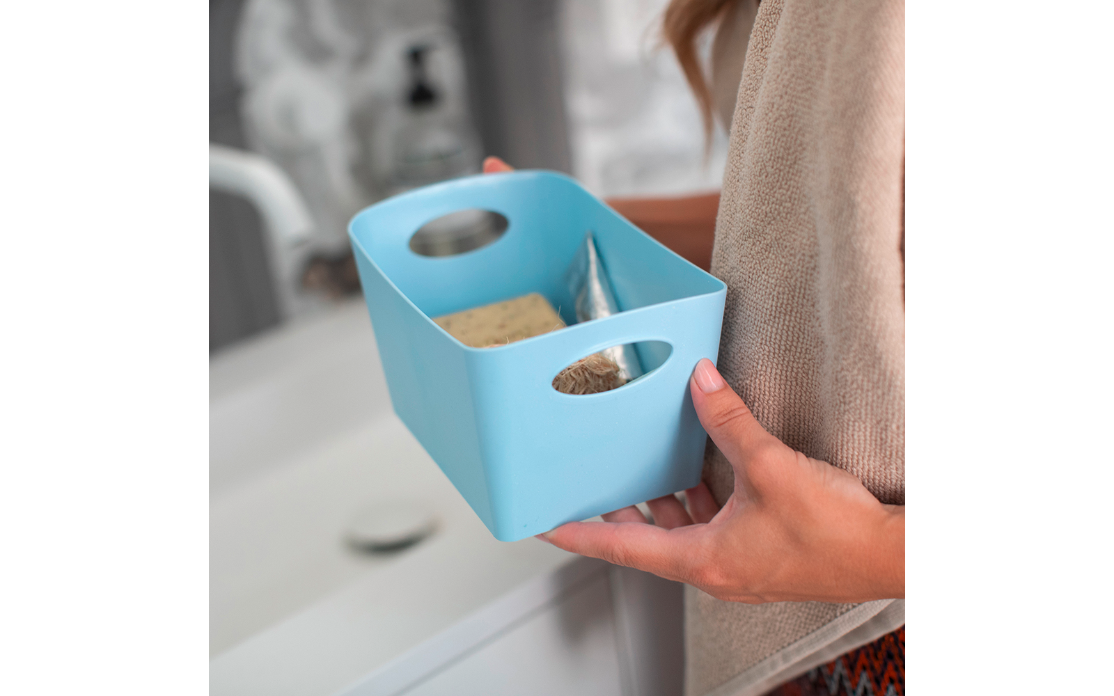 Koziol Boxxx S Aufbewahrungsbox 1 Liter recycled ash grey dunkelgrau