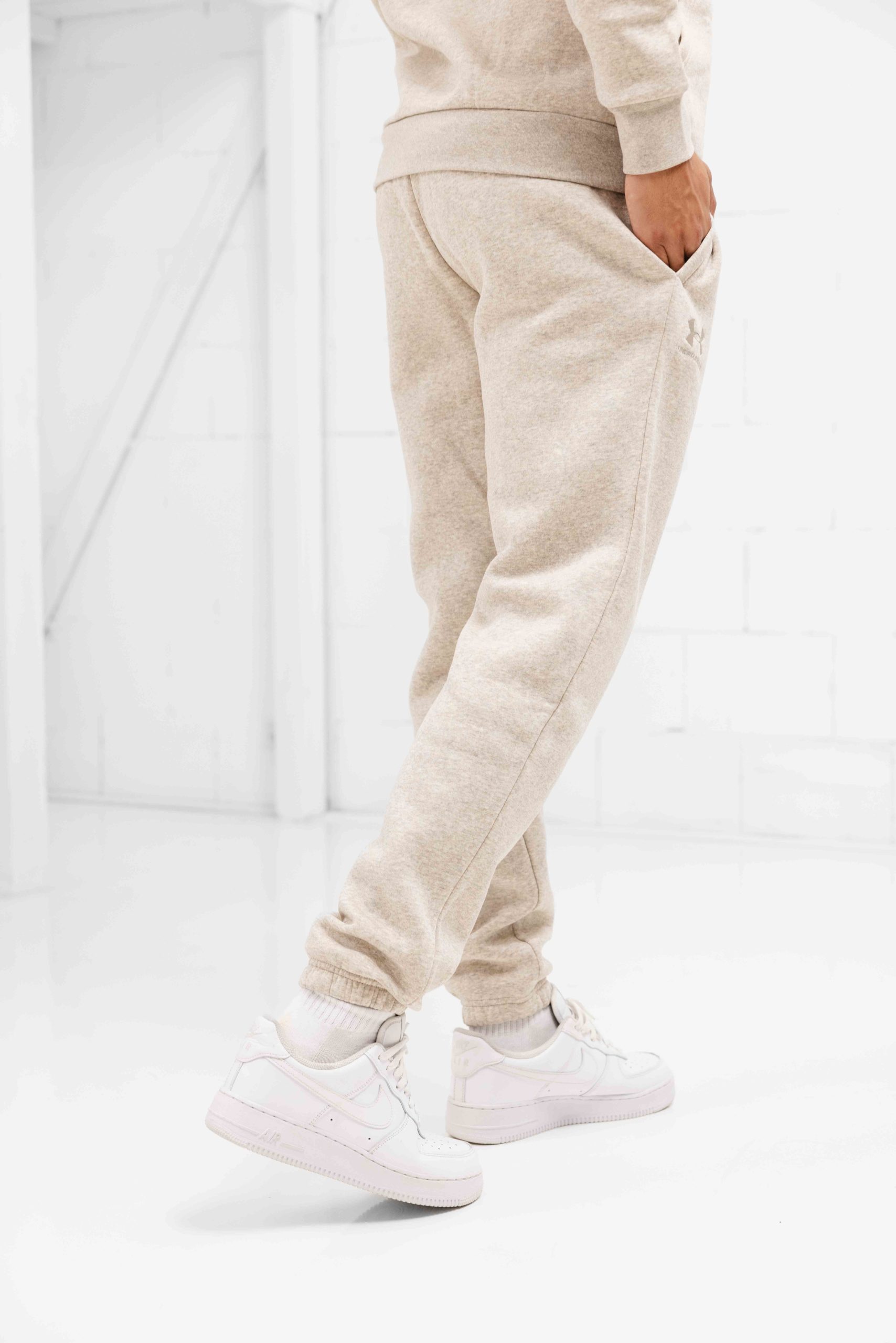 Under Armour Icon Fleece Trainingsbroek Heren Beige