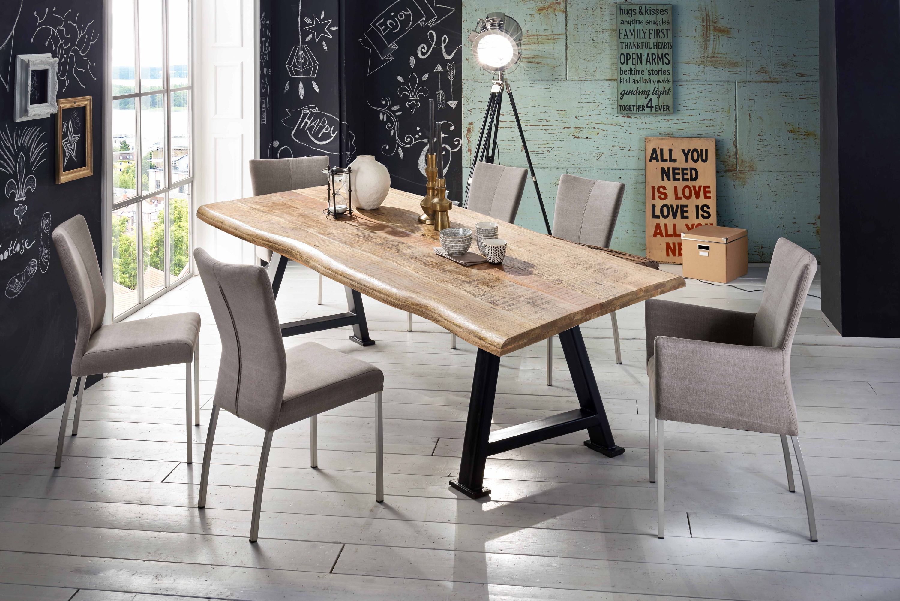 Tischplatte 100x200 Mangoholz Esstisch Schreibtisch DIY Esszimmer Küche Tisch