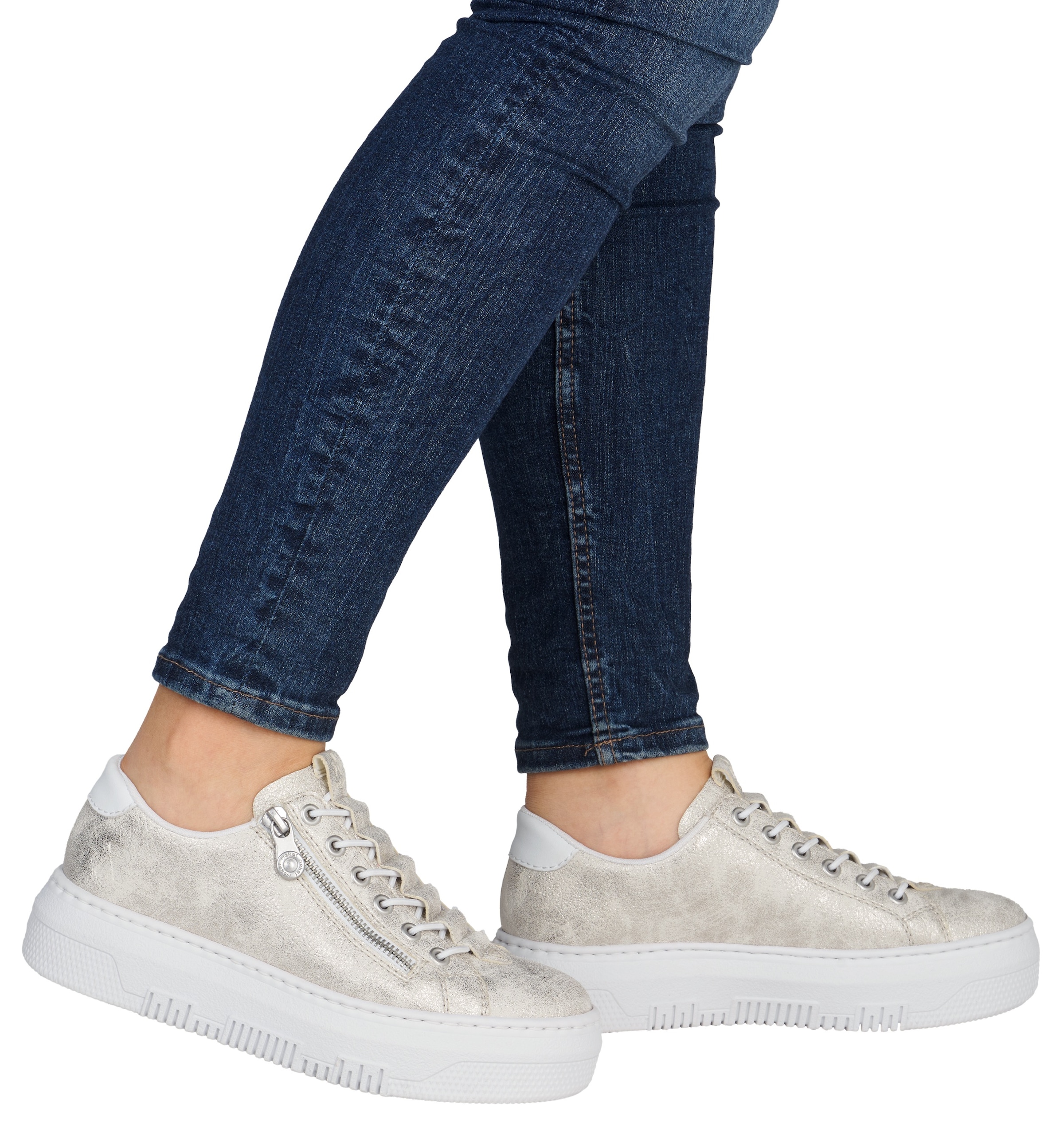 Rieker Plateausneaker  Sneaker, Slip-On Sneaker, Slipper mit Schaftrandpolster