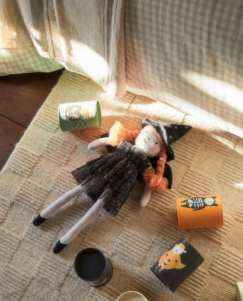 BRINQUEDO DE PELÚCIA DE BRUXA DE HALLOWEEN PARA CRIANÇAS