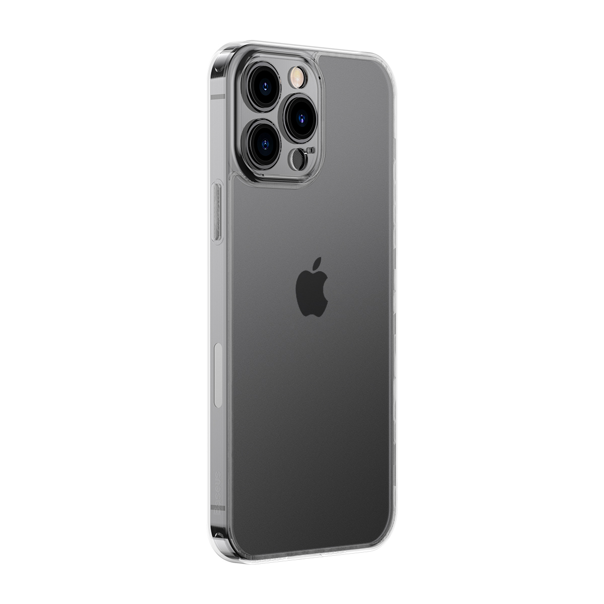 iPhone 13 Pro Hybrid Hülle Frosted Glass TPU Bumper   Acryl Rückseite   Kameraschutz - Transparent (Matt)