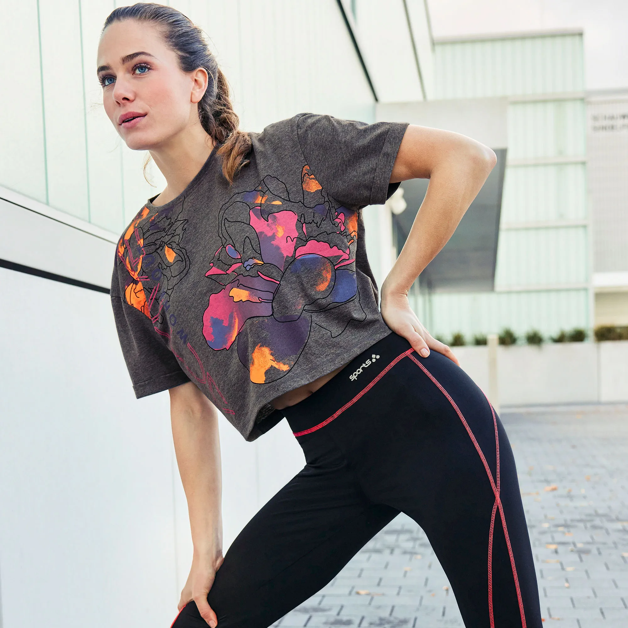 Damen-Fitness-T-Shirt