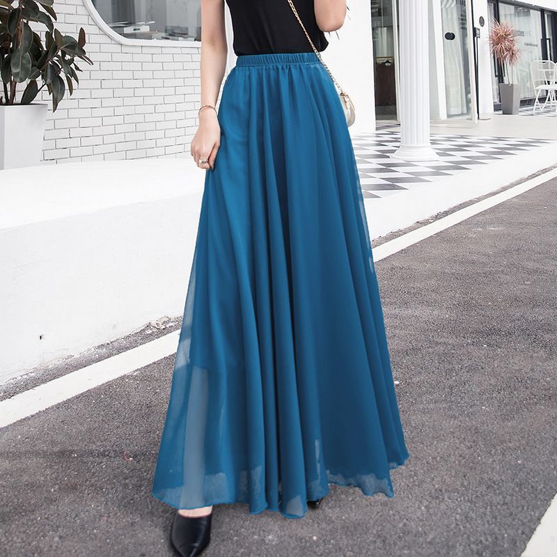 Lewwe - Maxi A-lijn chiffon rok