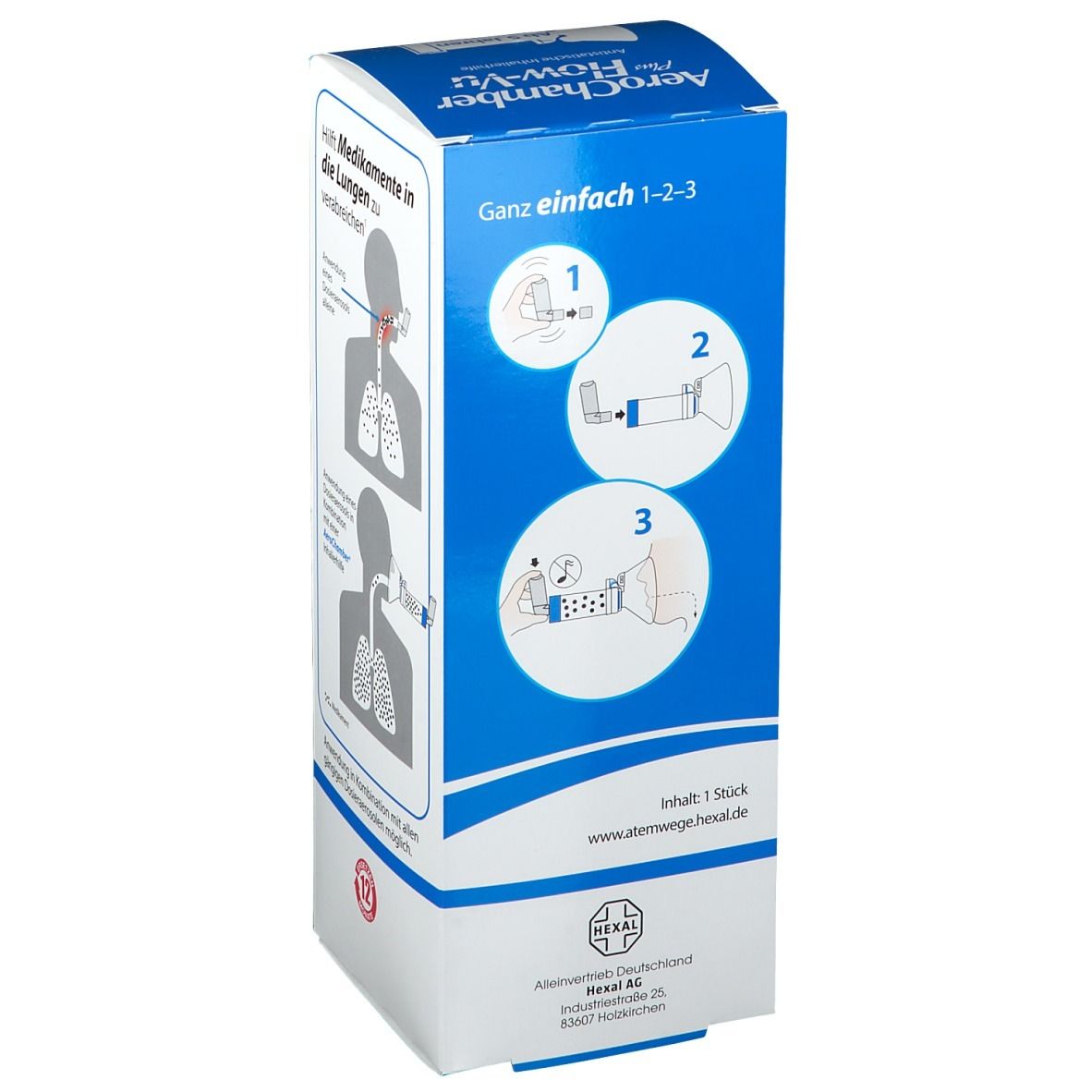 AeroChamber mit Maske für Erwachsene und Kinder (ab 5 J.)