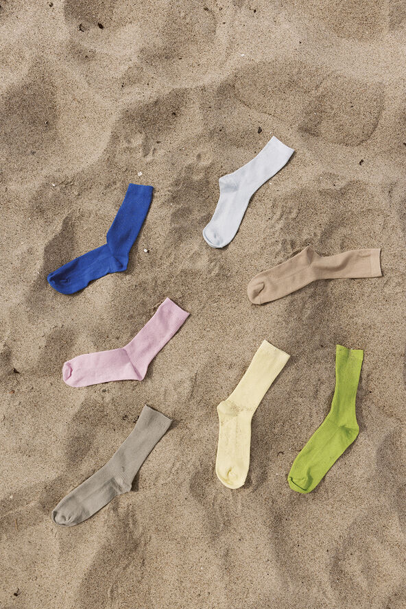 mpWoman Fine cotton rib socks Foliage