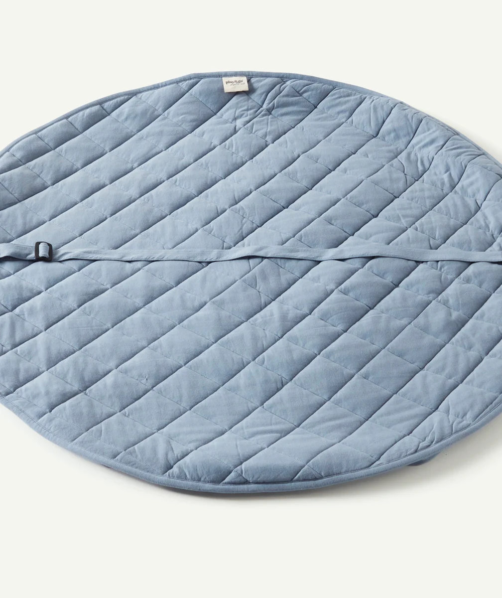 PLAY&GOTAPIS D'ÉVEIL BLEU EN COTON BIO BÉBÉ
