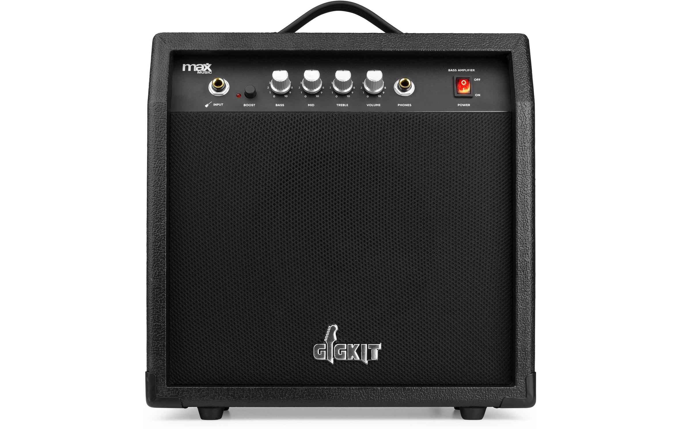 E-Bass GigKit Schwarz<br>Bass Gitarrenset