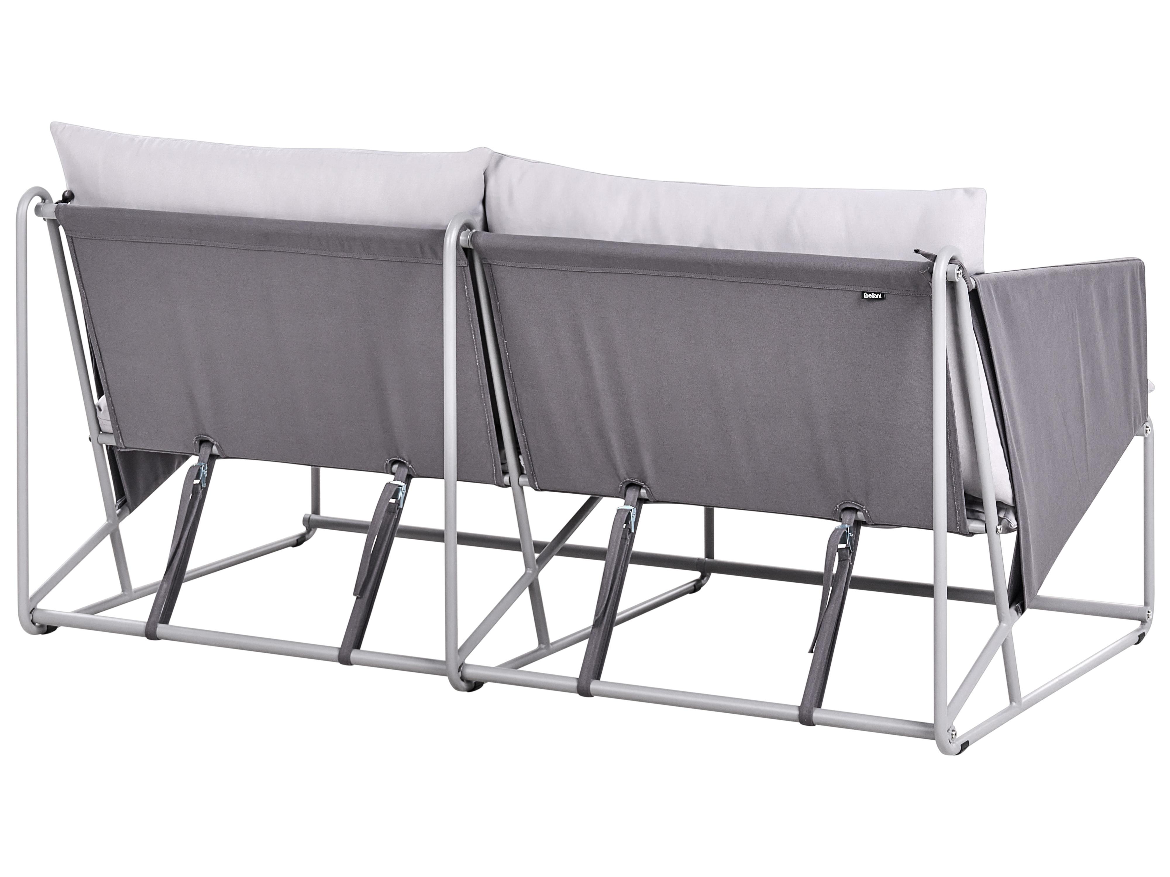 Tuin loungebank 2-zits PONTE Metaal Grijs