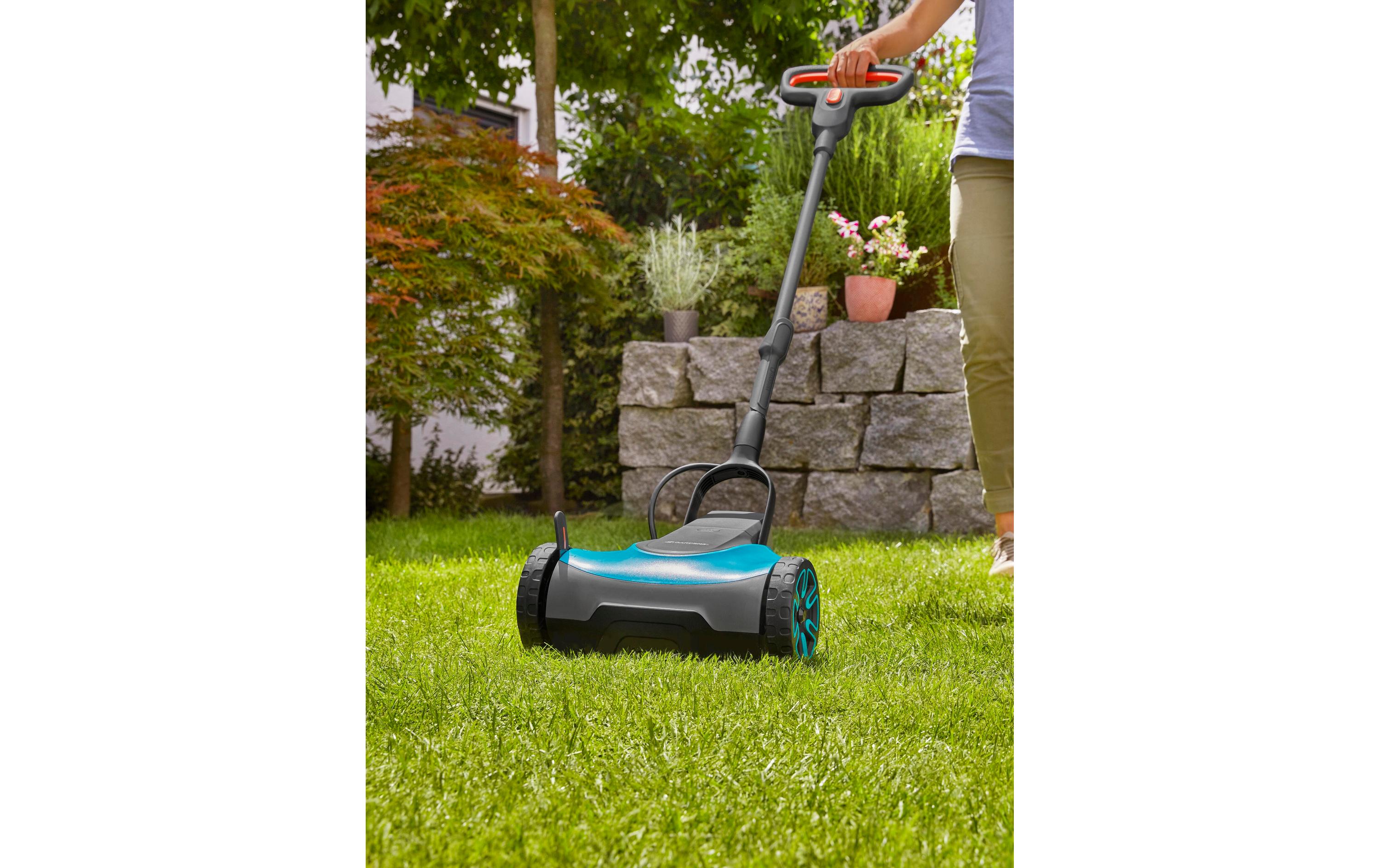 Akku-Rasenmäher HandyMower Li-22 / 18 V Solo<br>Ohne Ladegerät und Akku für kleine Gärten bis zu 50 m² Rasenfläche