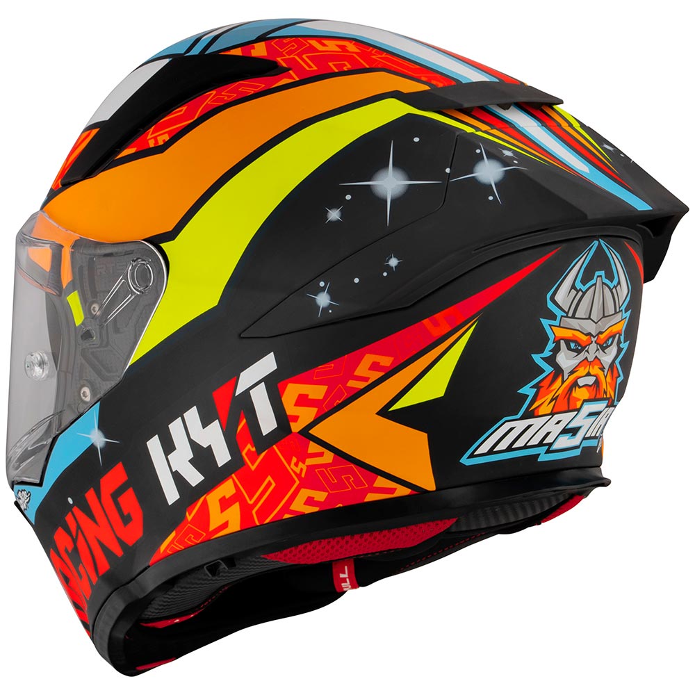kyt - Casque R2R Max Version Masia 2022 Replica Orange / Bleu / Rouge