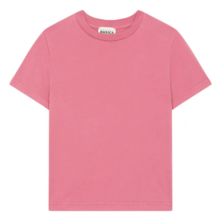 SMALLABLE BASICS T-Shirt Garçon Manches Courtes Coton Bio | Vieux Rose