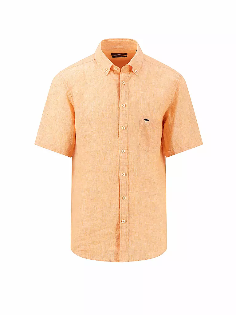 FYNCH HATTON Leinenhemd Casual Fit orange