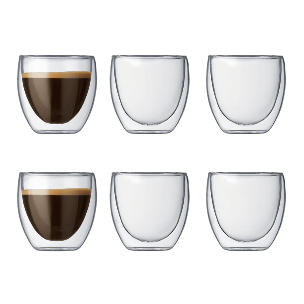 Set de 6 gobelets double paroi 8 cl Bodum