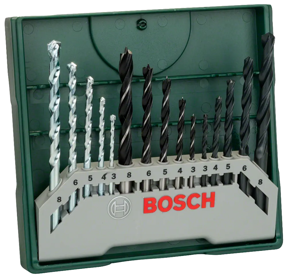 Bosch Borsæt træ/metal/mur 15 dele