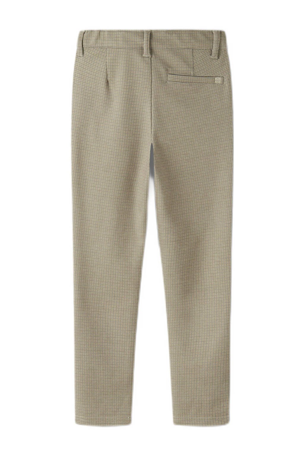 NAME IT KIDS slim casual broek zand