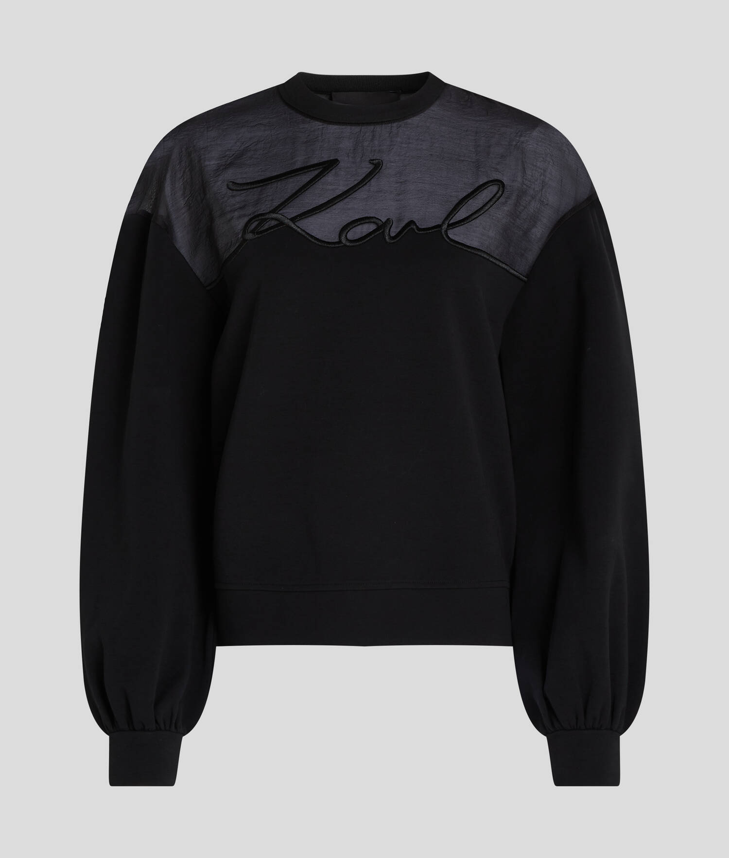 SWEAT-SHIRT EN TISSU MÉLANGÉ KARL SIGNATURE