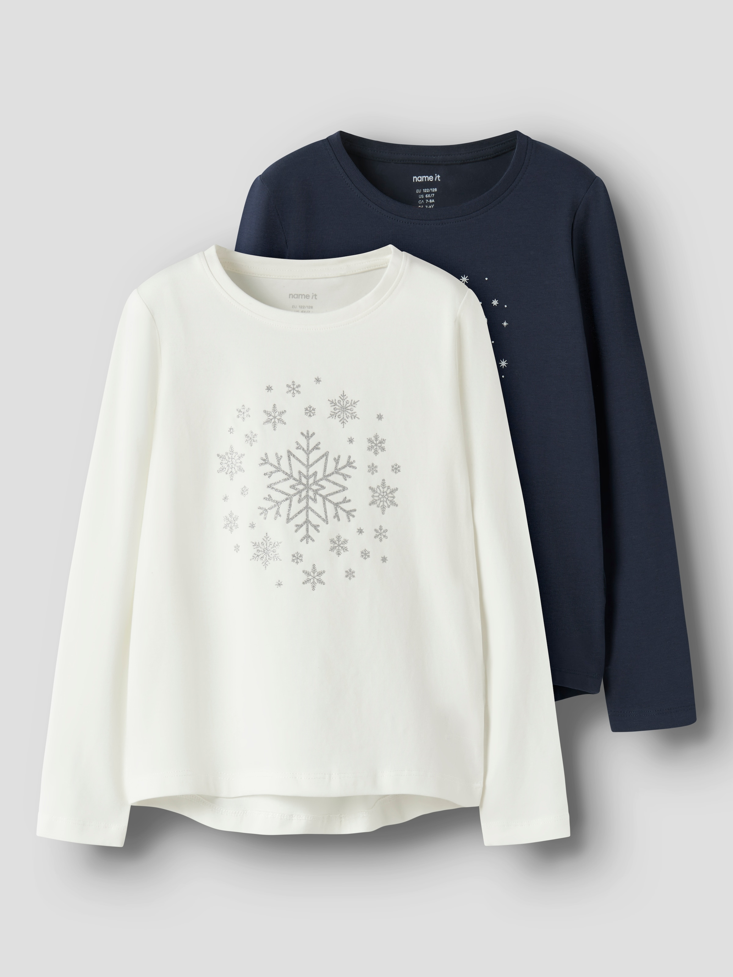 Name It Langarmshirt »NKFVIPARTY 2P LS TOP«, 2 Stk.