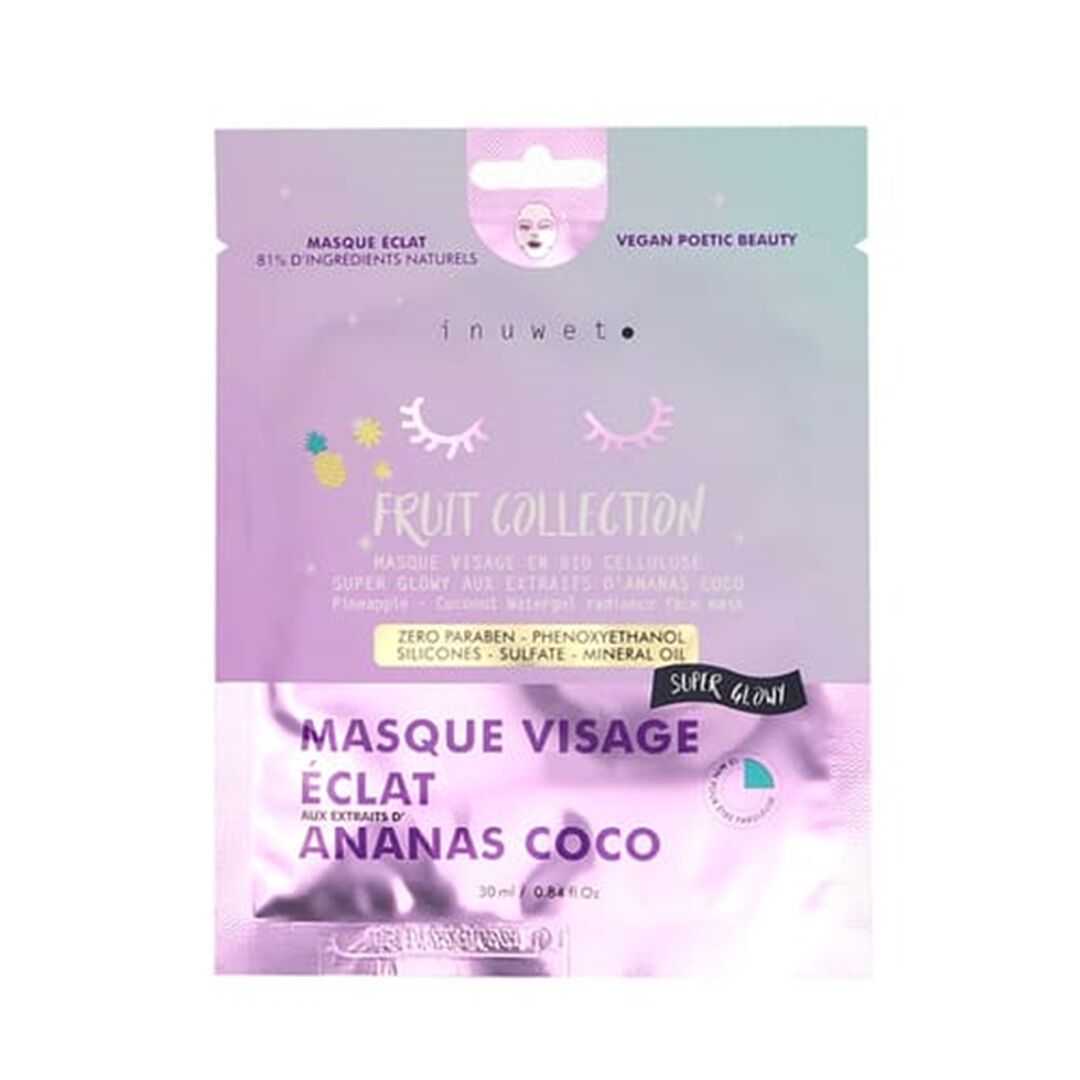 INUWET  Face Mask Radiance Pineapple Coconut - 1un
