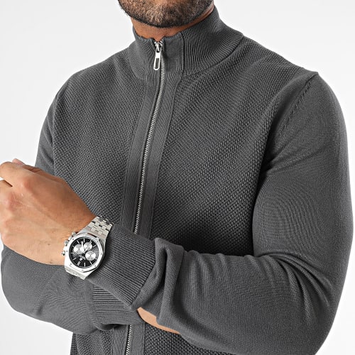 Pull Zippé 1038201-XX-10 Gris Anthracite