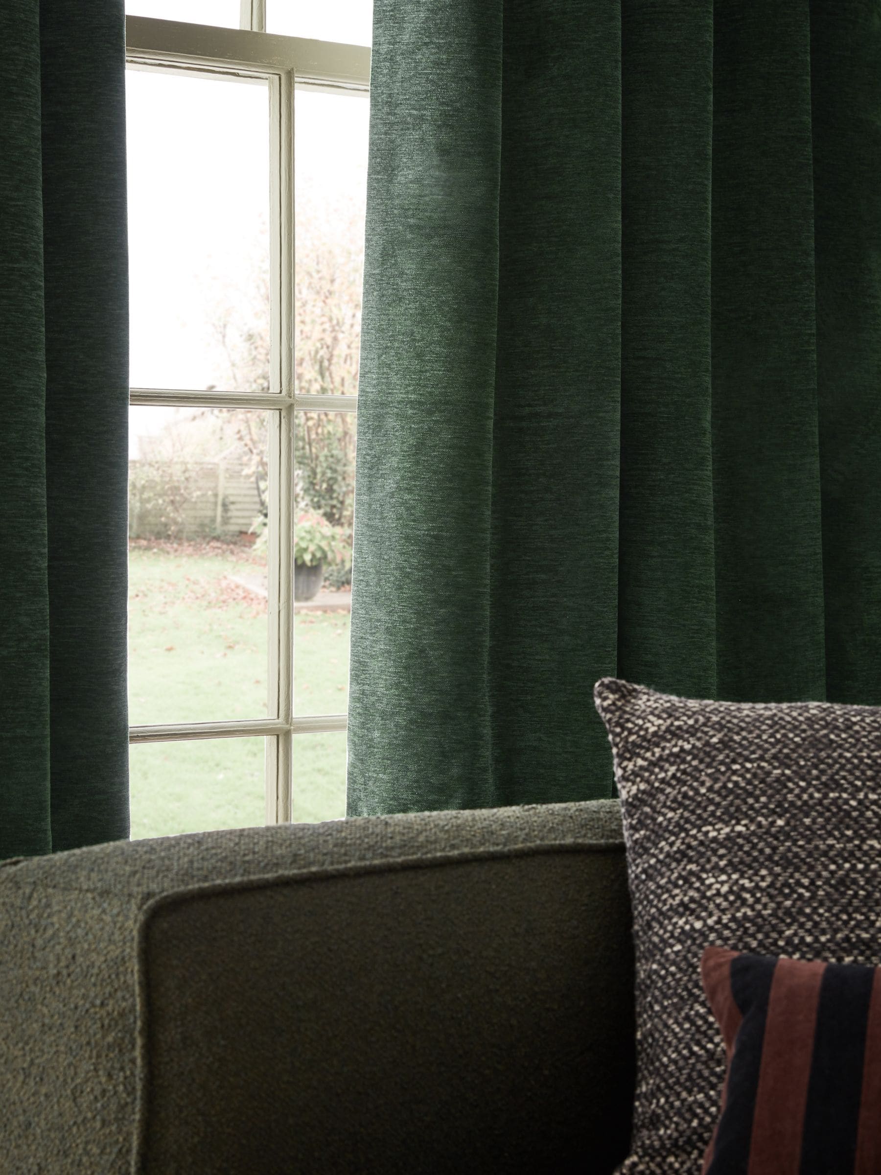 Soft Touch Chenille Eyelet Curtains