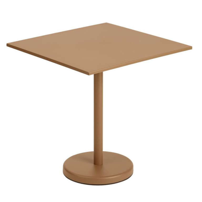 Muuto Linear Steel tuintafel 70x70x73 Burnt Orange