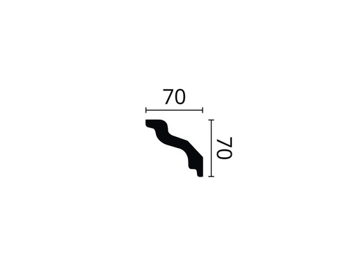 Profipack plafondlijst D9, 6 stuks, 2 m x 70 x 70 mm